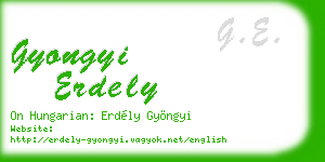 gyongyi erdely business card