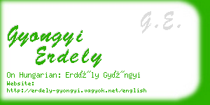 gyongyi erdely business card